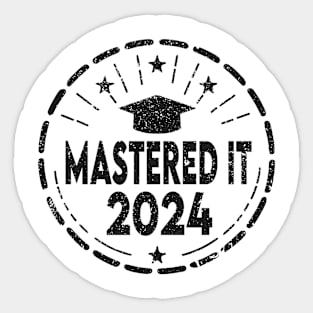 Mastered it 2024 Masters degree graduation Sticker